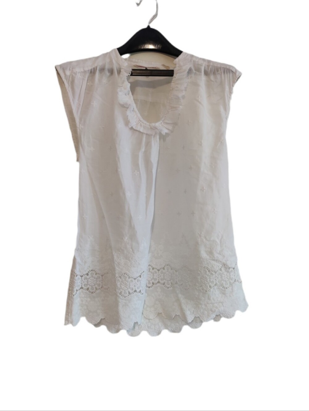 EUC Rebecca Taylor White Delicate Blouse Tank Top